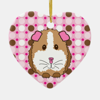 Brown Guinea Pig Ceramic Tree Decoration