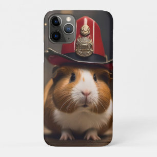 Brown Guinea Pig Wearing A Fireman's Hat, Case-Mate iPhone Case