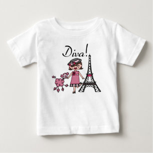 Brown Hair Diva Baby Sleeveless Dress T-Shirt