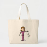 Brown Hair Female Stick Figure Nurse