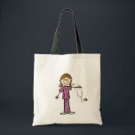 Brown Hair Female Stick Figure Nurse Tote Bag<br><div class="desc">T-shirts,  hoodies,  magnets,  mugs,  cards,  stickers,  tote bags,  keychains,  buttons,  and more with a brown haired female stick figure nurse with a stethoscope,  great for RNs,  LPNs,  ER nurses,  paediatrics nurses,  OB nurses,  and future nurses! Easy to personalise before ordering!</div>