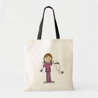Brown Hair Female Stick Figure Nurse