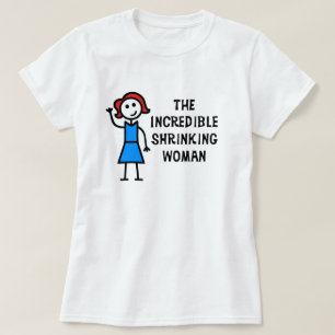 Brown Hair Incredible Shrinking Woman T-Shirt