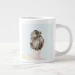 Brown Hair Top Knot Bun Large Coffee Mug<br><div class="desc">Top Knot Sailor Stripes I by Jennifer Paxton Parker. | 138995GG</div>