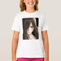 Brown Haired Blue Eyed Anime Girl
