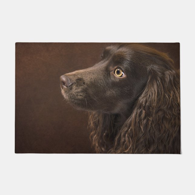 Brown-Haired Dog Doormat (Front)
