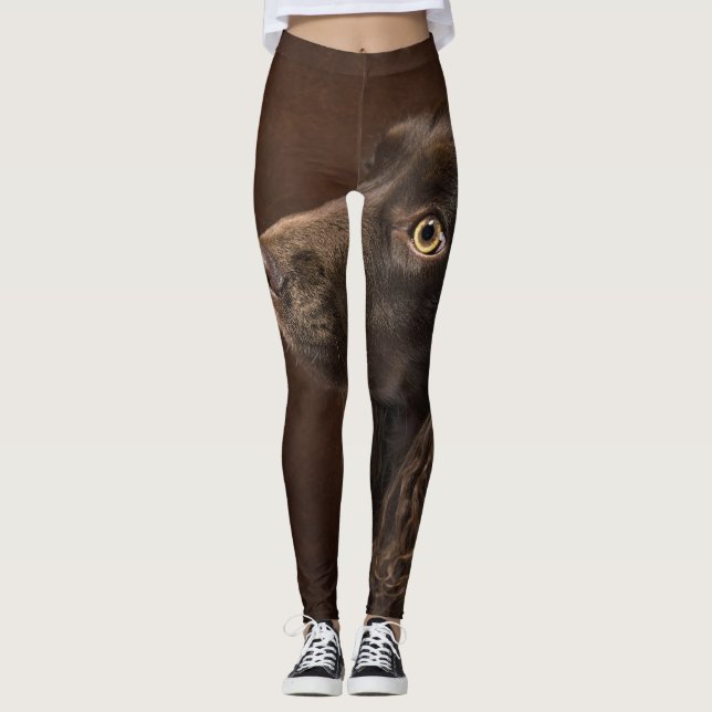 Brown-Haired Dog Leggings (Front)