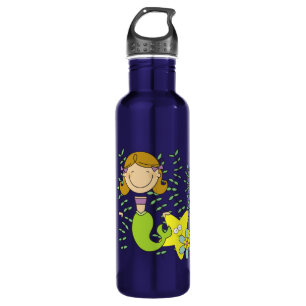 Brown Haired Mermaid 710 Ml Water Bottle