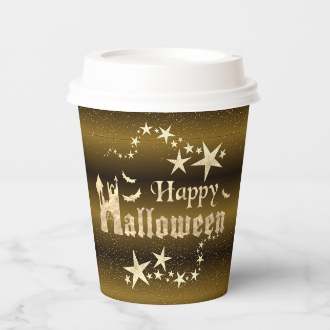 Brown Halloween Paper Cup Baskets (Front)