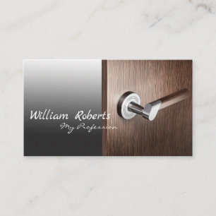 Brown Handle Door Visiting Card Design