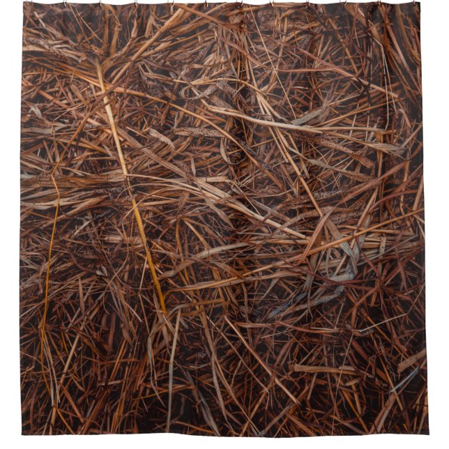 Brown hay shower curtain (Front)