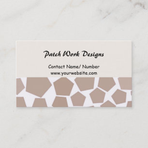 Brown Hexagon Pattern Business Card