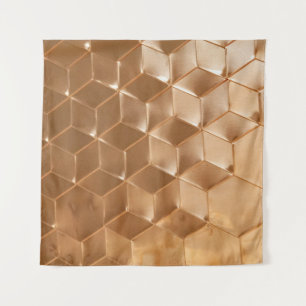 Brown honeycomb panel tapestry