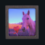 Brown Horse and Red Heart Gift Box<br><div class="desc">Brown Horse and Red Heart Photo by Sandy Closs. weddings,  heart,  hearts,  Horse,  horses,  ponies,  pony, love,  valentine,  valentine's day, </div>