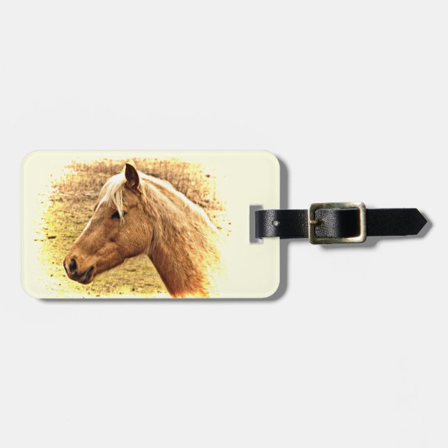 Brown Horse Animal Luggage Tag (Front Horizontal)