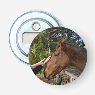 Brown Horse Called Bennie Loving A Pat, Bottle Opener