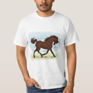 Brown Horse Educational Equine Anatomy Chart T-Shirt