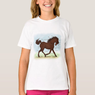 Brown Horse Educational Equine Anatomy Diagram T-Shirt