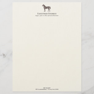 Brown Horse Equestrian Business Card Custom Letterhead