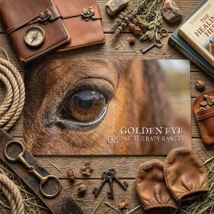 Brown Horse Eye Equine Therapy Ranch Business Card