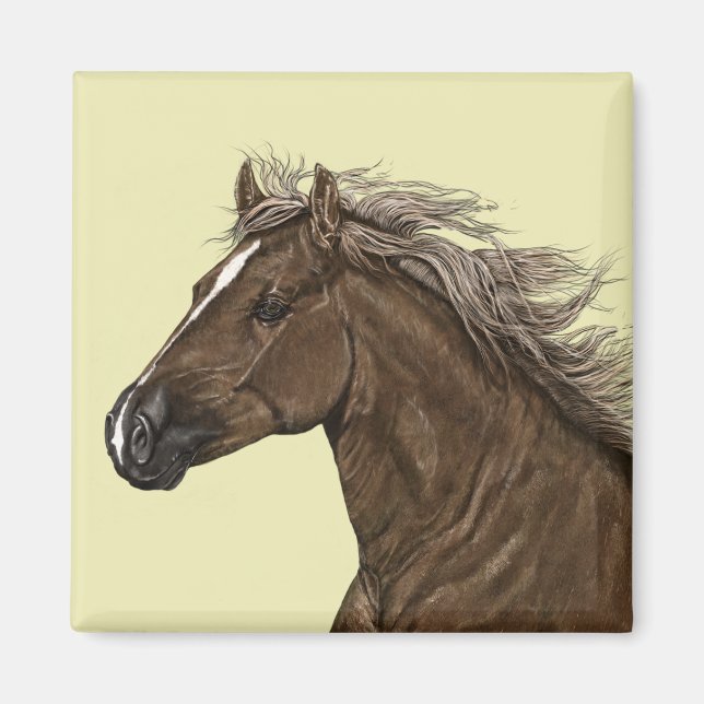 Brown Horse Head Magnet (Front)
