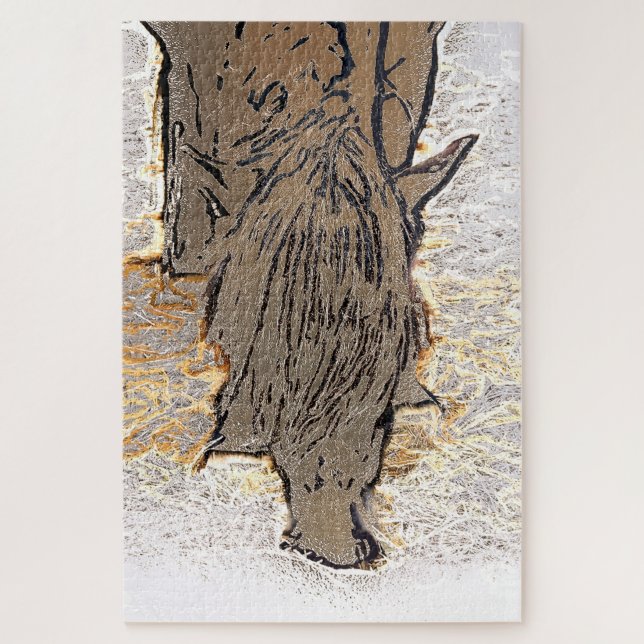 BROWN HORSE   JIGSAW PUZZLE (Vertical)