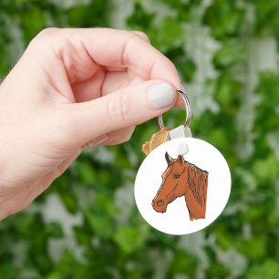 Brown Horse Key Ring