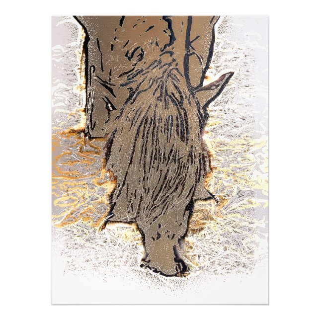 BROWN HORSE  PHOTO PRINT (Front)