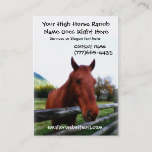 Brown Horse Photographic Portrait Business Card