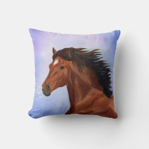 Brown Horse pillow