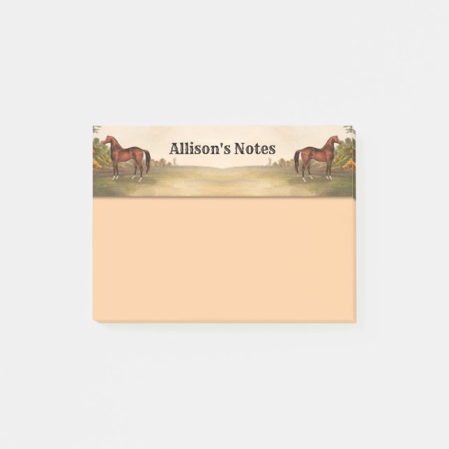Brown Horse Post-it Notes (Front)