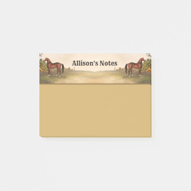 Brown Horse Post-it Notes (Front)