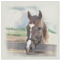 Brown Horse with Halter