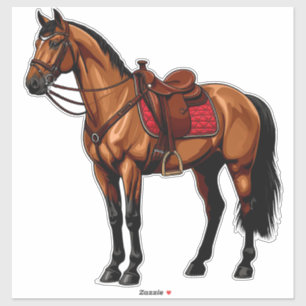 Brown Horse With Saddle
