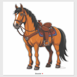 Brown Horse With Saddle