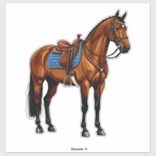 Brown Horse With Saddle