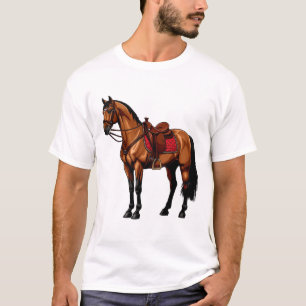 Brown Horse With Saddle T-Shirt