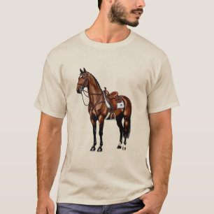 Brown Horse With Saddle T-Shirt