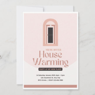 Brown housewarming Party Invitation, Housewarming Invitation