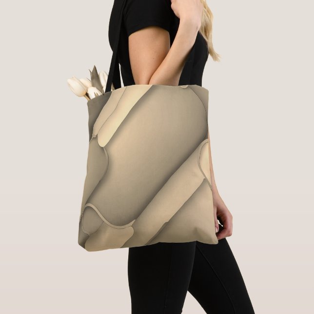 Brown Hues Modern Art Design  Tote Bag (Close Up)