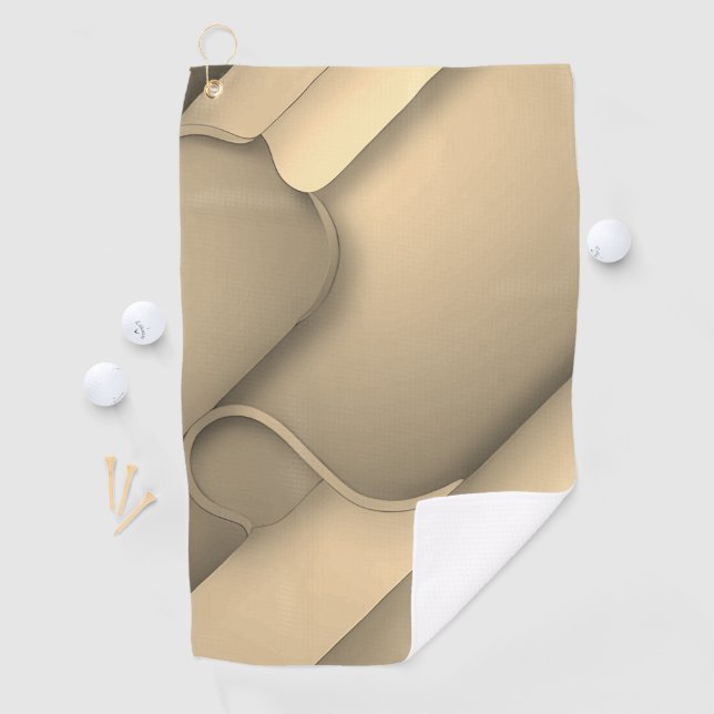 Brown Hues Modern Art  Golf Towel (InSitu)