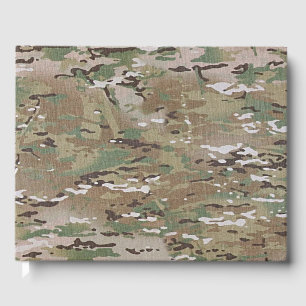 Brown Hunting Camo Pattern Guest Book