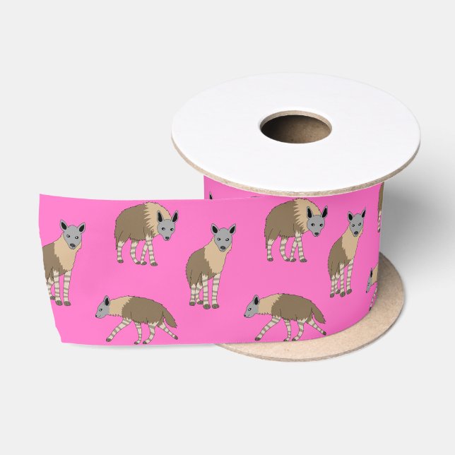 Brown Hyenas Satin Ribbon (Spool)