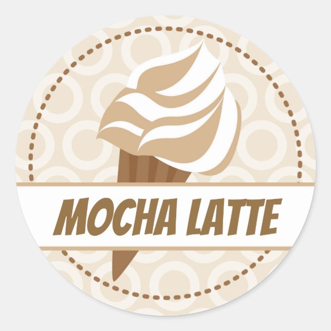 Brown Ice Cream Circle Label (Front)