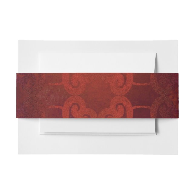 brown invitation belly band (Front Example)