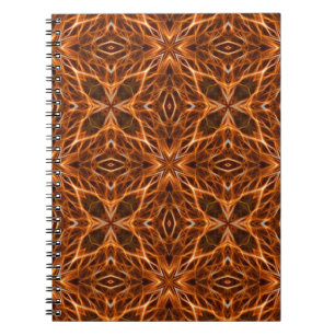 Brown Kaleidoscope Mandala Pattern Notebook