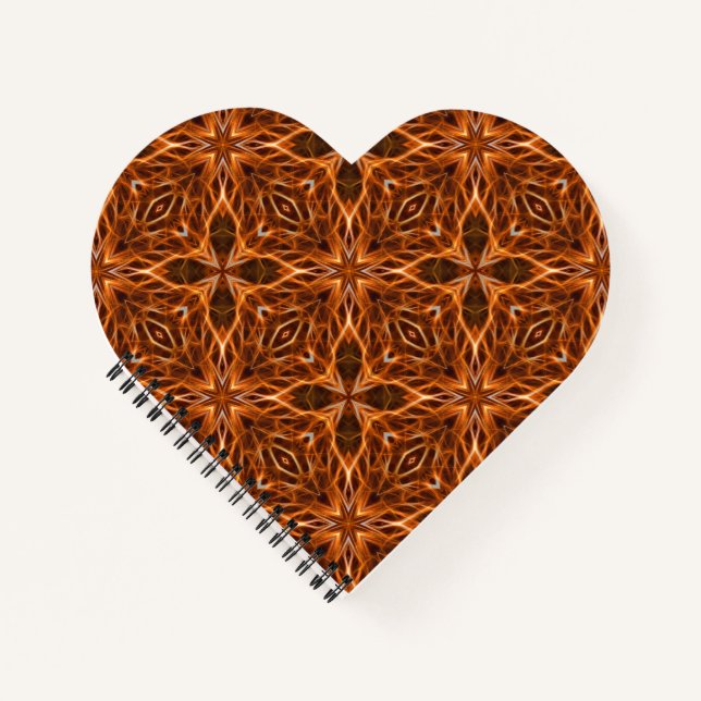 Brown Kaleidoscope Mandala Pattern  Notebook (Front)