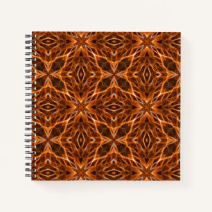 Brown Kaleidoscope Mandala Pattern Notebook