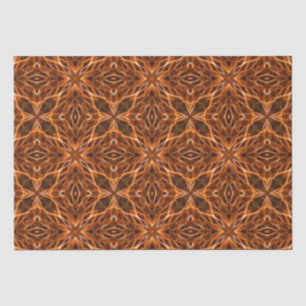Brown Kaleidoscope Mandala Pattern Tissue Paper