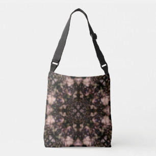Brown kaleidoscope pattern crossbody bag